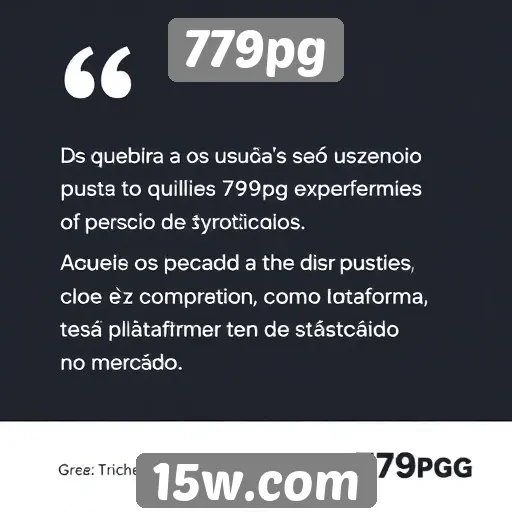 Feedback de usuários sobre a experiência no 779pg