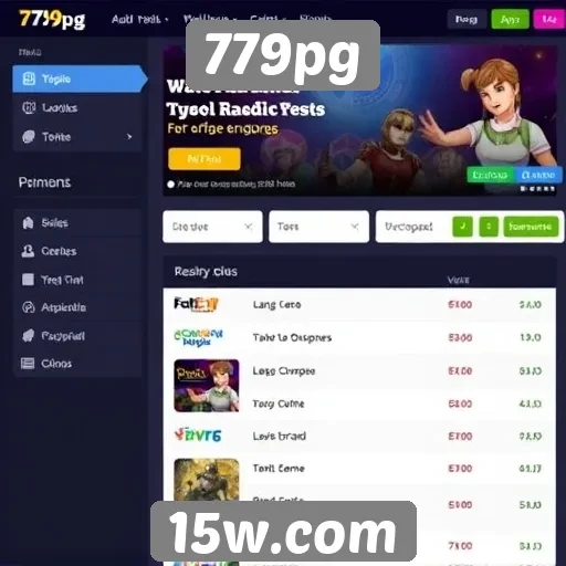 Análise da interface de usuário do site 779pg